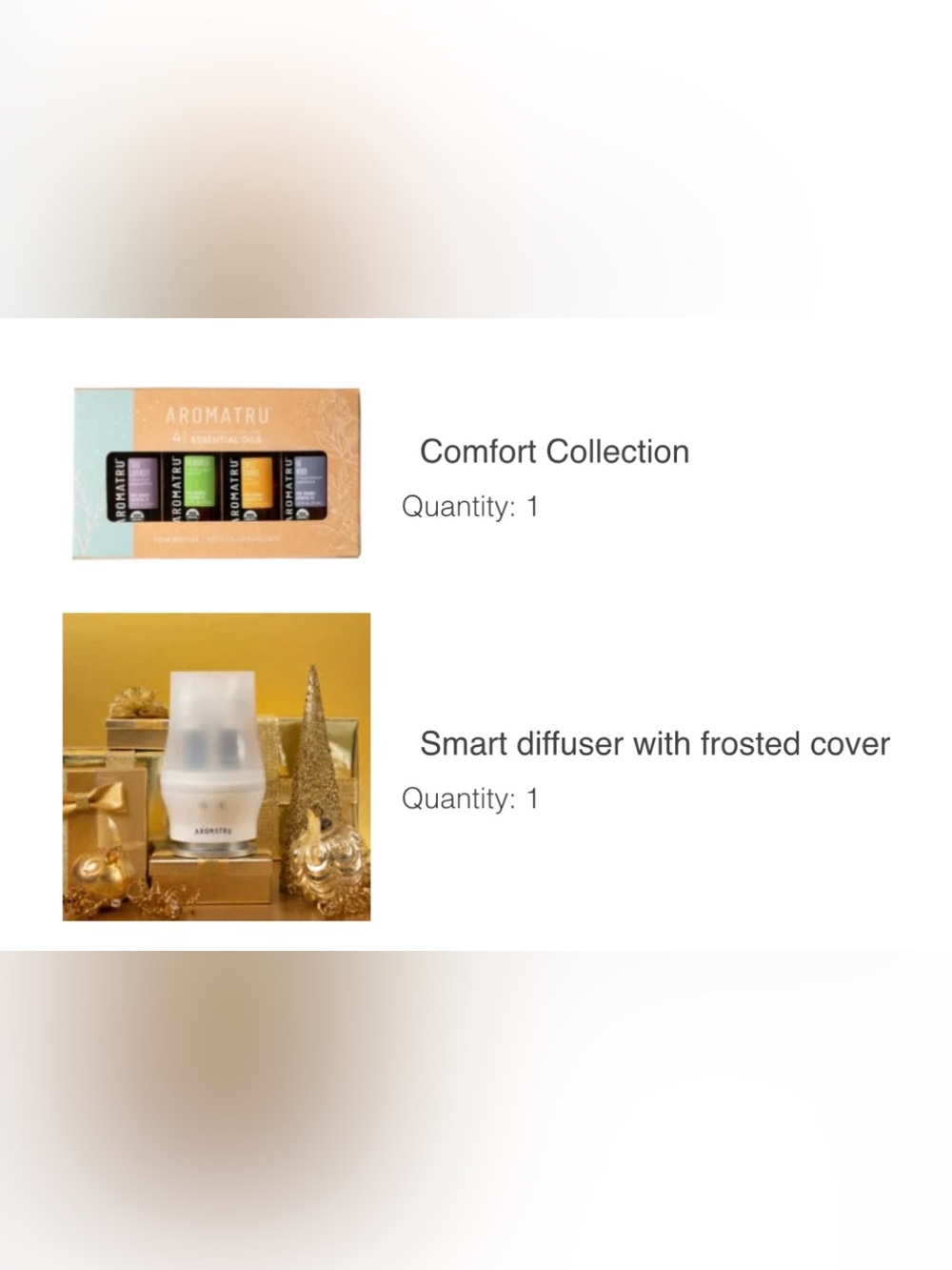 Aromatru Smart Diffuser + comfort collection oils